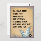 Carte de Bible de la taille d'une carte postale Ve (Devant / Derrière)