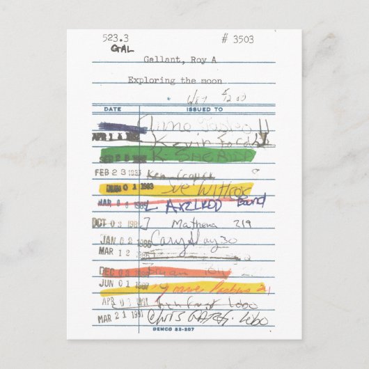 Carte de bibliothèque 3503 (Devant)