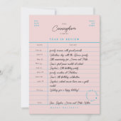 Carte de bibliothèque Bilan annuel Carte de vacanc (Devant)