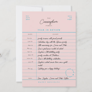 Carte de bibliothèque Bilan annuel Carte de vœux f