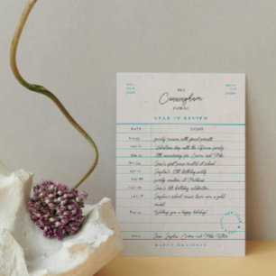 Carte de bibliothèque Bilan annuel de l'année Cart