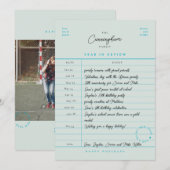 Carte de bibliothèque Bilan annuel Fête de fin d'a (Devant / Derrière)