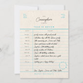 Carte de bibliothèque Bilan annuel Fête de Noël (Devant)