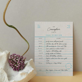 Carte de bibliothèque Bilan annuel Fête de Noël