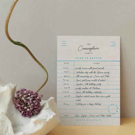 Carte de bibliothèque Bilan annuel Fête de Noël