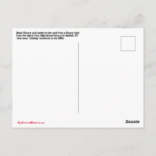 Carte de bibliothèque BSS 28 (Dos)