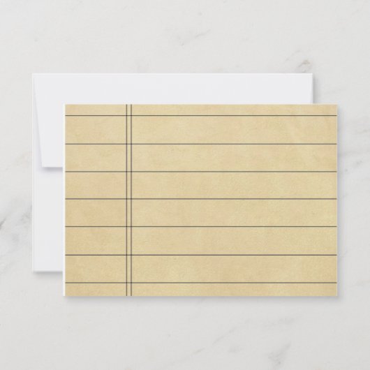 Carte de bibliothèque | Carte de réponse RSVP (Dos)