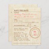 Carte de bibliothèque Enregistrer la date (Devant / Derrière)