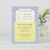 Carte de bibliothèque mignonne pour une fête de re (Debout devant)