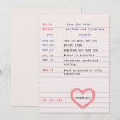 Carte de bibliothèque, réservez la date (Devant / Derrière)