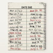 Carte de bibliothèque rétro (Dos)