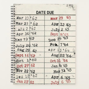Carte de bibliothèque rétro
