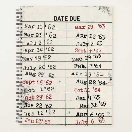 Carte de bibliothèque rétro (Devant)