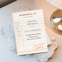 Carte de bibliothèque vintage amateur de livres ca