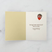 Carte de bibliothèque vintage d'anniversaire (Intérieur)