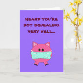 Carte de bien-être de la grippe porcine (Fleur jaune)