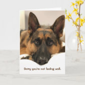 Carte de bien-être du berger allemand (Fleur jaune)