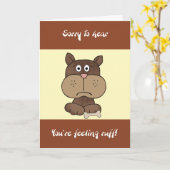 Carte de bien-être pour chien Brown (Fleur jaune)