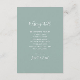 Carte de bien-être Sage Green Script Mariage