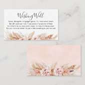 Carte de bien-Fête des mariées Blush Floral Boho (Devant / Derrière)