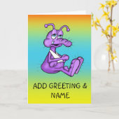 Carte de bien obtenir de l'insecte de bug mignon (Fleur jaune)