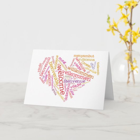 Carte de bienvenue (Fleur jaune)