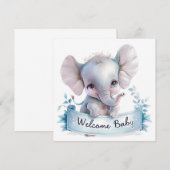 Carte de Bienvenue Bébé (Devant / Derrière)