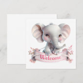 Carte de Bienvenue Bébé (Devant / Derrière)