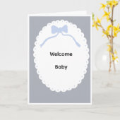 Carte de bienvenue bébé (Fleur jaune)