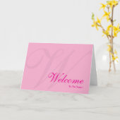 Carte de Bienvenue dans l'Équipe Monogramme (Fleur jaune)