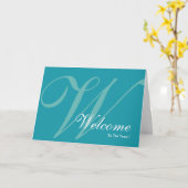 Carte de Bienvenue dans l'Équipe Monogramme (Fleur jaune)