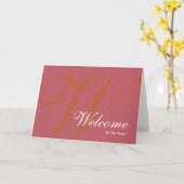 Carte de Bienvenue dans l'Équipe Monogramme (Fleur jaune)