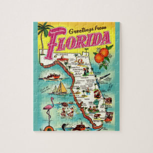 Carte de bienvenue de Floride Puzzle 8x10