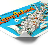 Carte de bienvenue de Long Island 6x4 impression (Coin)