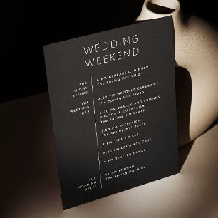 Carte de bienvenue de mariage. Calendrier de fin d