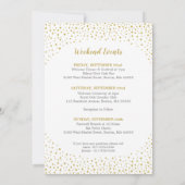 Carte de Bienvenue de Mariage Moderne Élégant Conf (Dos)