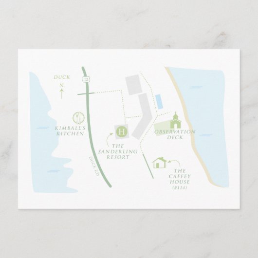 Carte de bienvenue de mariage sur mesure pour ANNE (Dos)
