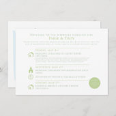 Carte de bienvenue de mariage sur mesure pour ANNE (Devant / Derrière)