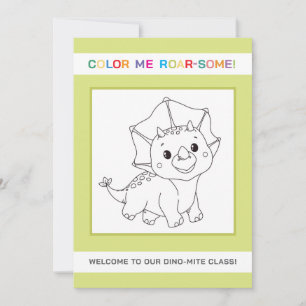 Carte de bienvenue de rentrée scolaire avec colori