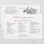 Carte de bienvenue du jour de mariage - CUSTOM pou (Devant / Derrière)