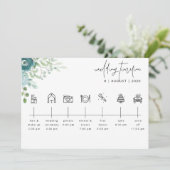 Carte de bienvenue du Mariage Floral Dusty (Debout devant)