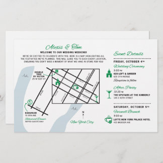 Carte de bienvenue du week-end mariage - PERSONNAL