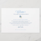 Carte de bienvenue du week-end mariage - pour ALAI (Devant)