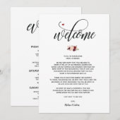 Carte de bienvenue et d'itinéraire de mariage mode (Devant / Derrière)