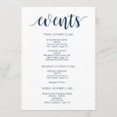 Carte de bienvenue et d'itinéraire de mariage rust (Dos)