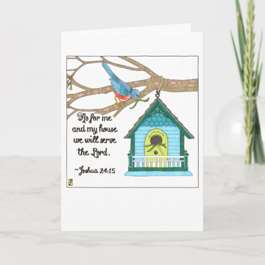 Carte de Bienvenue Maison pour Oiseaux (Devant)