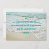 Carte de bienvenue Palmier Océan pour les élèves (Dos)