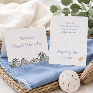Carte de bienvenue pour invités de la côte