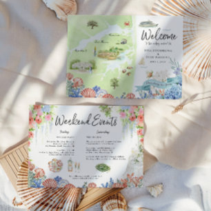 Carte de bienvenue pour un week-end de mariage à S