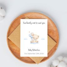 Carte de Bienvenue pour Votre Petit Garçon Bébé